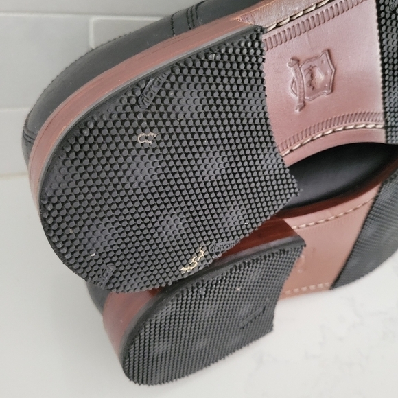 EUC Trask Landry Bison Leather Plain Toe Derby Dress Shoe Black Size 11.5 Mens - Picture 7 of 8